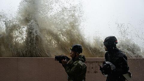 Der Taifun "Ragasa" im September war einer der schwersten Stürme der zu Ende gegangenen Wirbelsturmsaison. In Hongkong richtete er Schäden an. (Archivbild)