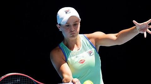 Ashleigh Barty im Viertelfinalspiel gegen Petra Kvitova .