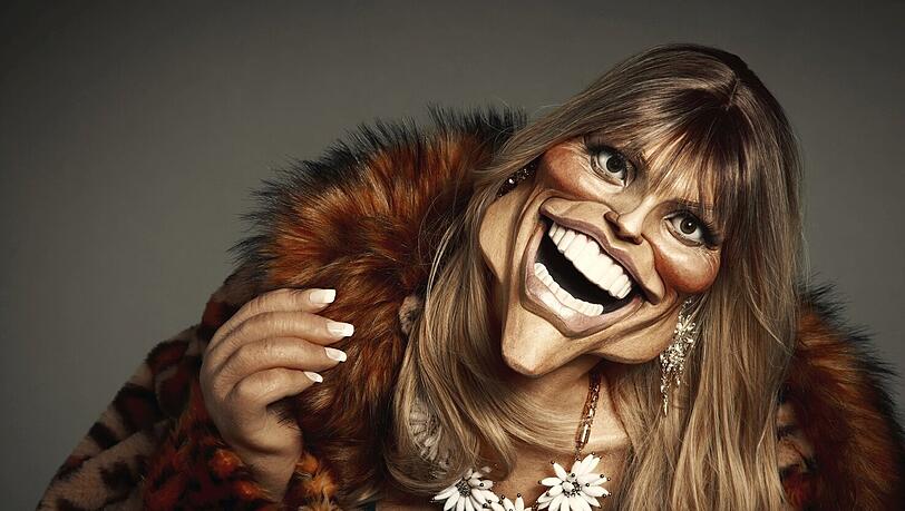 Heidi Klum als "Spitting Image"-Puppe. Heidi Klum als "Spitting Image"-Puppe.