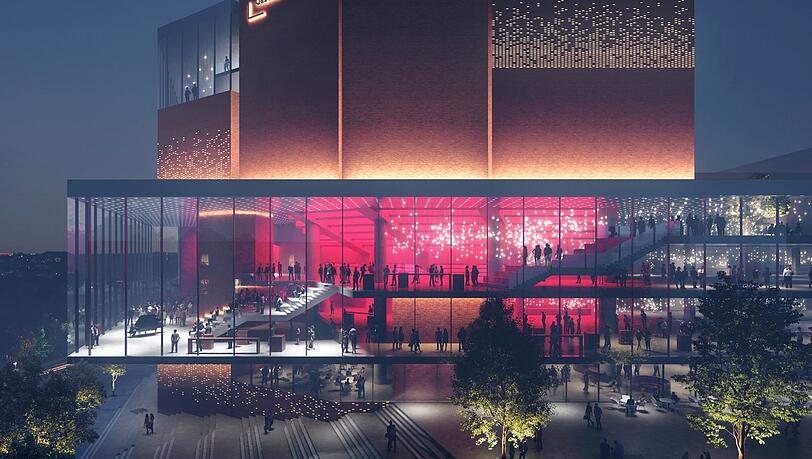 Wenn die Pl&auml;ne von Henn Architekten umgesetzt werden, sollte der Gasteig nach der Sanierung so aussehen.