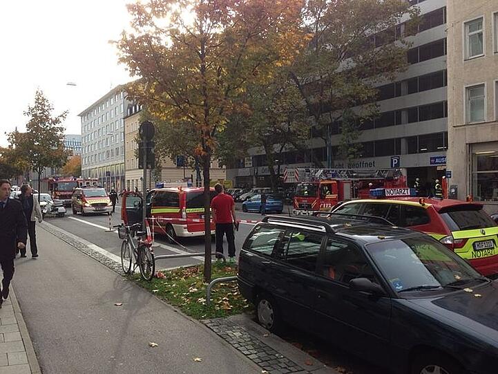 Die Marsstraße ist abgeriegelt.