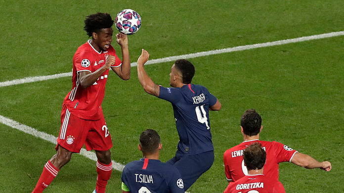 "Ich habe getroffen mit Augen zu", sagt Kingsley Coman (r.), der mit seinem Goldenen Tor gegen Paris dem FC Bayern den Titel in der Champions League 2020 beschert.