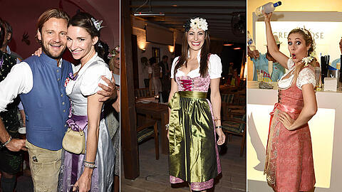 Bei der Hippie Wiesn 2014 waren zahlreiche Promis in Leihtracht anwesend.