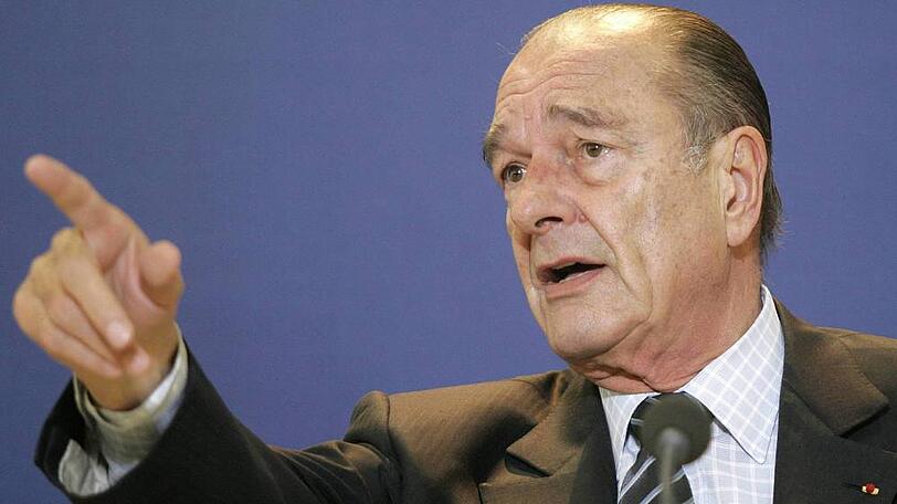 Jacques Chirac bei einem Auftritt in Brüssel