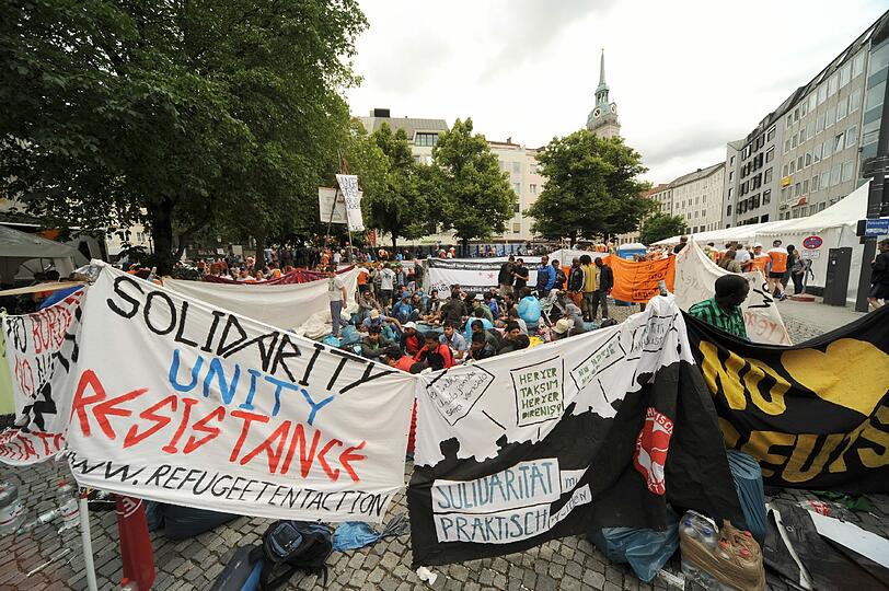 Hungestreik am Rindermarkt.