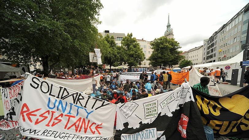 Hungestreik am Rindermarkt. Hungestreik am Rindermarkt.