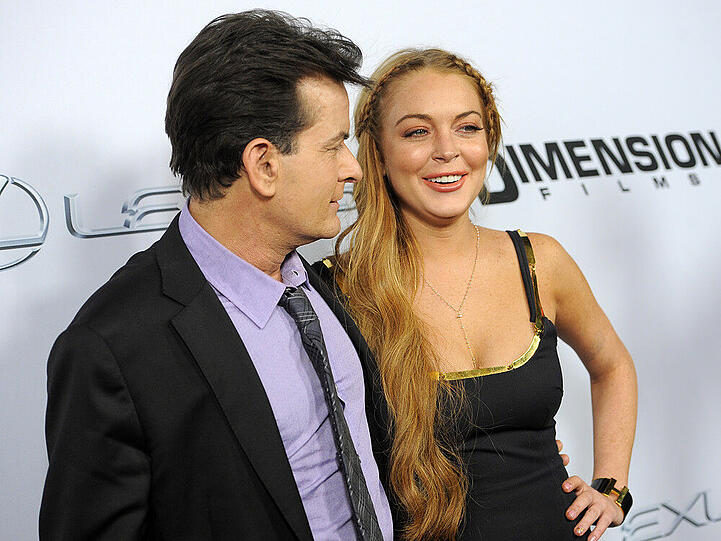 Wo sie aufkreuzen, ist der Skandal nicht weit: Charlie Sheen und Lindsey Lohan