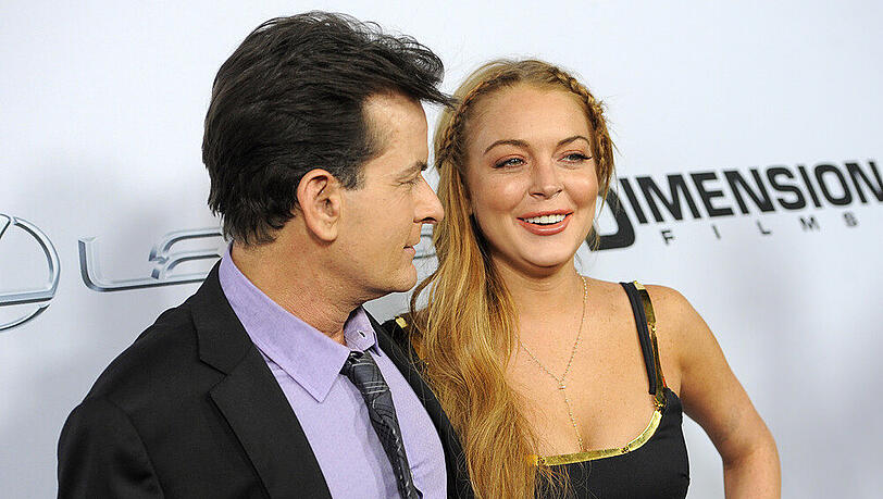 Wo sie aufkreuzen, ist der Skandal nicht weit: Charlie Sheen und Lindsey Lohan Wo sie aufkreuzen, ist der Skandal nicht weit: Charlie Sheen und Lindsey Lohan