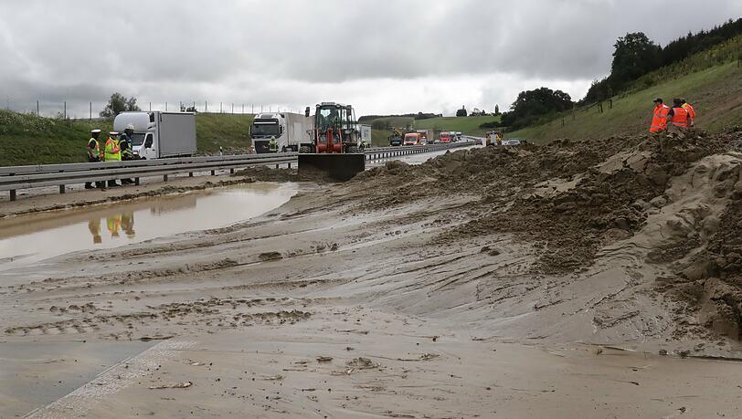 Der Erdrutsch an der A94.