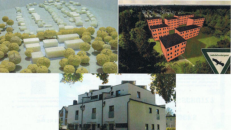 Skizzen der geplanten Bebauung.