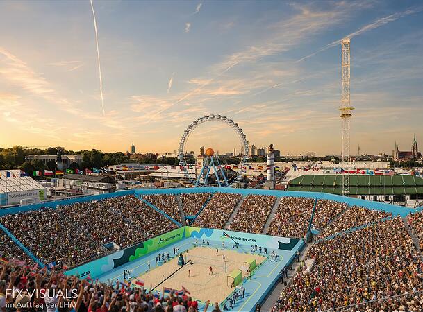 Volleyballfeld, Volunteercenter und Wiesn-Aufbau: Das alles soll auf der Theresienwiese stattfinden. Volleyballfeld, Volunteercenter und Wiesn-Aufbau: Das alles soll auf der Theresienwiese stattfinden.