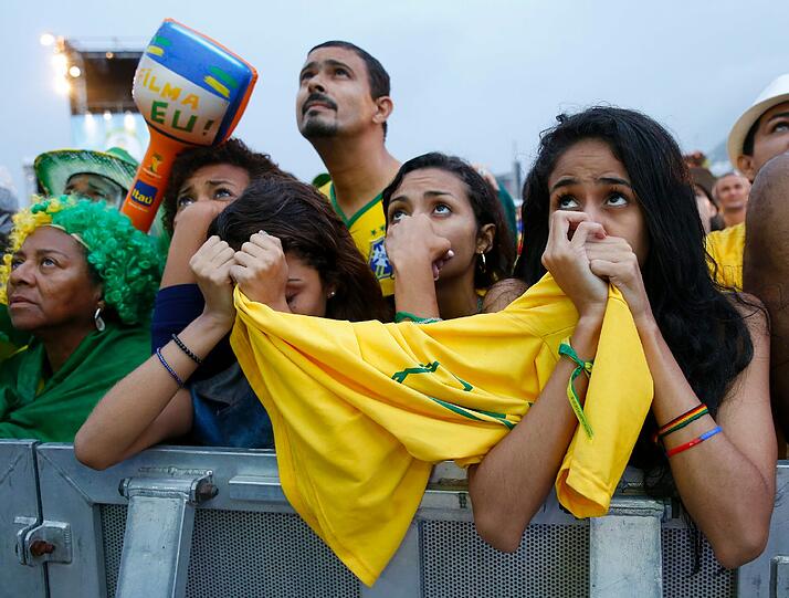 Aus der Traum für die Brasilianer: So reagieren die Fans auf die Blamage gegen Deutschland im Halbfinale