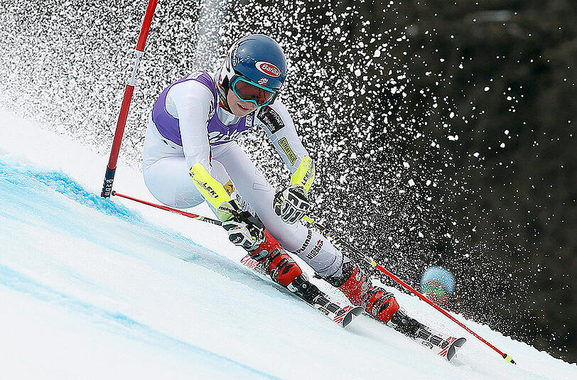 Slalom-Olympiasiegerin Mikaela Shiffrin (USA) in Bildern.