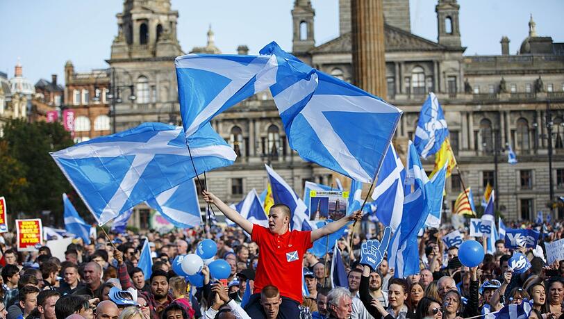 Der George Square in Glasgow: 2014 eine der Herzkammern der schottischen Unabhängigkeitskampagne. Der George Square in Glasgow: 2014 eine der Herzkammern der schottischen Unabhängigkeitskampagne.