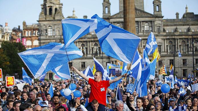 Der George Square in Glasgow: 2014 eine der Herzkammern der schottischen Unabhängigkeitskampagne.