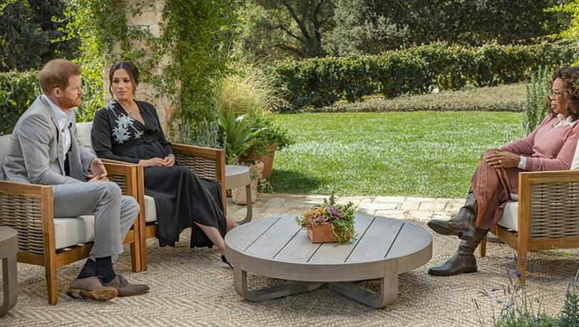 Prinz Harry und Herzogin Meghan beim Interview mit Oprah Winfrey.