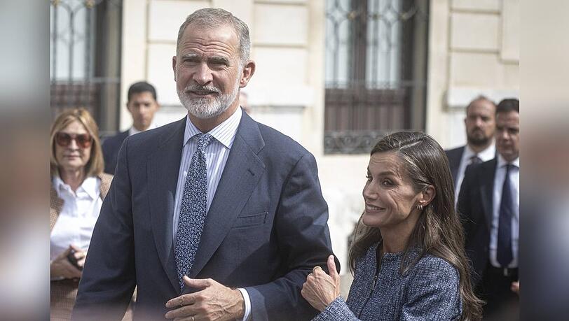 König Felipe und Königin Letizia bei ihrem Besuch in Ceuta. König Felipe und Königin Letizia bei ihrem Besuch in Ceuta.