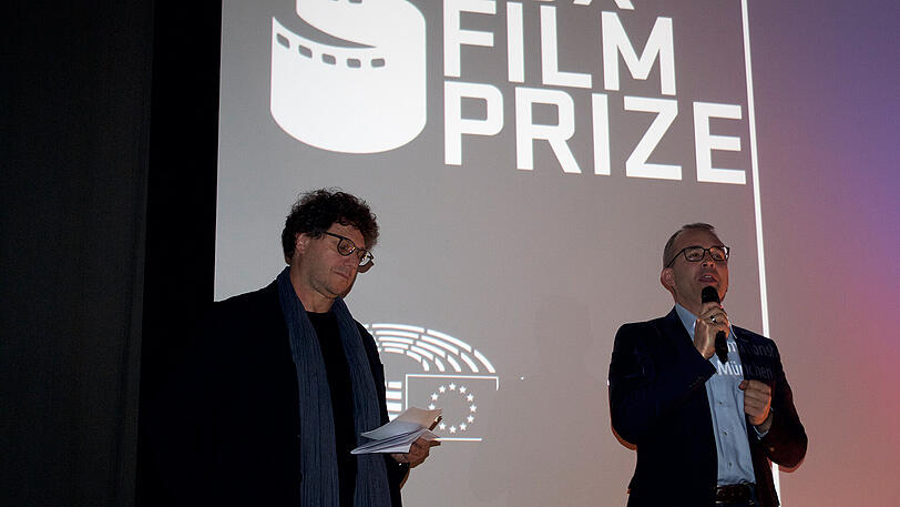 Adrian Prechtel, Vize-Chef der AZ-Kulturredaktion, und Tobias Winkler, Leiter des Informationsbüros des Europäischen Parlamentes in München.