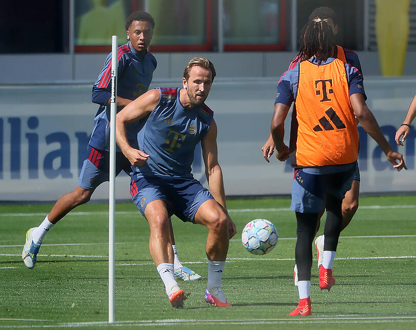 Unverzichtbar für den FC Bayern: Harry Kane (l.). Unverzichtbar für den FC Bayern: Harry Kane (l.).