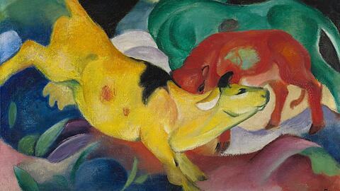 Keine Sorge, die R&auml;ume des &bdquo;Blauen Reiter&ldquo; werden zwar v&ouml;llig neu eingerichtet, aber Ikonen wie Franz Marcs K&uuml;he von 1911 bleiben freilich pr&auml;sent.