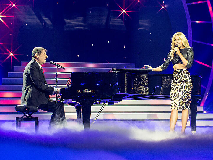Udo Jürgens bei seinem letzten Auftritt an der Seite von Helene Fischer.