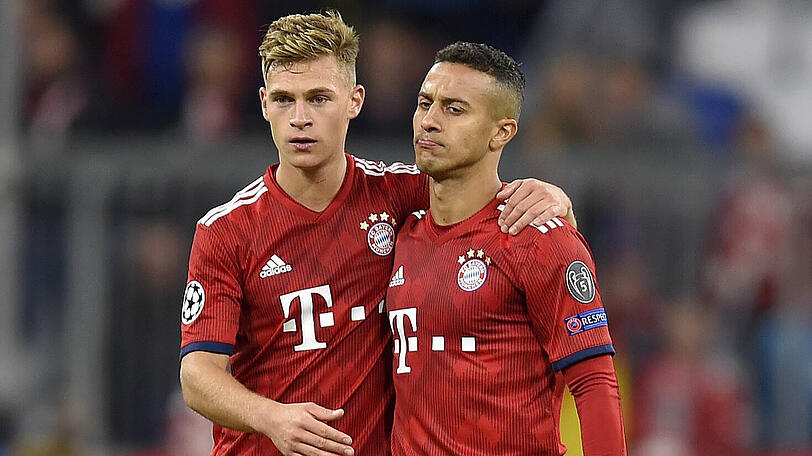 Gemeinsam für den FC Bayern: Joshua Kimmich (li.) undb Thiago.