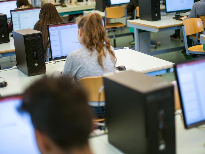 IT-Unterricht an einer Schule in Baden-Württemberg.