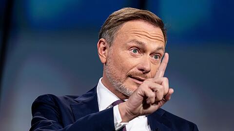 Bundesminister der Finanzen Christian Lindner spricht beim ARD-Sommerinterview.