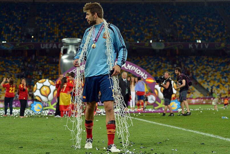 Jubel bei den Spaniern - Entsetzen bei den Italienern. Die Bilder nach dem 4:0-Endspielerfolg der Del Bosque-Elf.