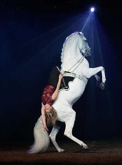 Die Show "Apassionata" verknüpft internationale Reitkunst mit Ballett und Musik.