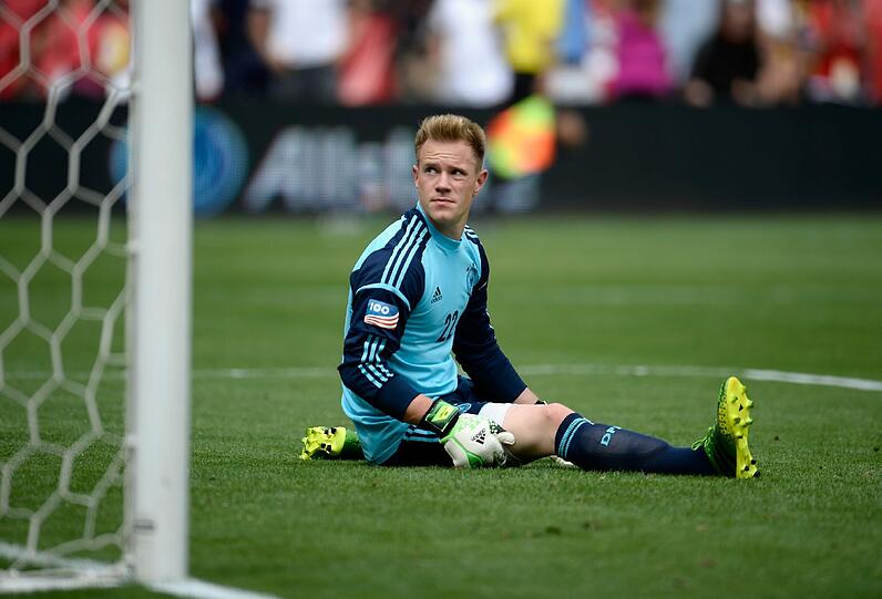 Blick zurück im Zorn: Marc-Andre ter Stegen.