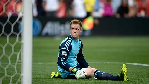 Blick zurück im Zorn: Marc-Andre ter Stegen.