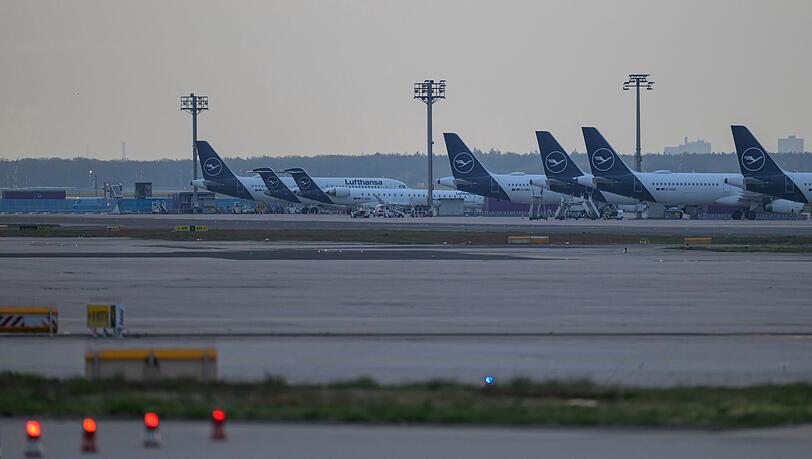 Stillstand bei Lufthansa in Frankfurt.