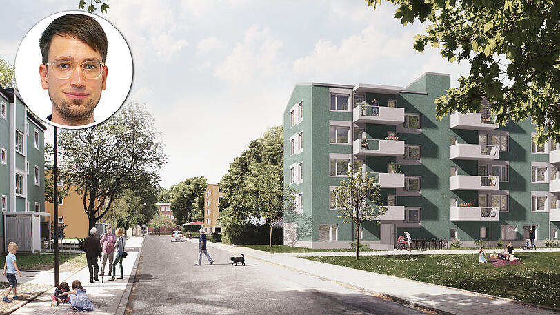 Angelehnt an die Architektur der 60er Jahre sollen die Neubauten in Laim aussehen.
