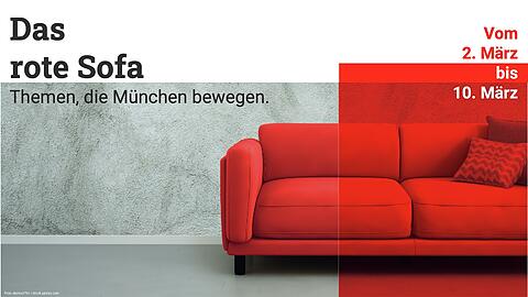 Auf einem Sofa werden unsere Gesprächsgäste im Barocksaal des Deutschen Theaters Platz nehmen und mit uns Themen diskutieren, die München bewegen.