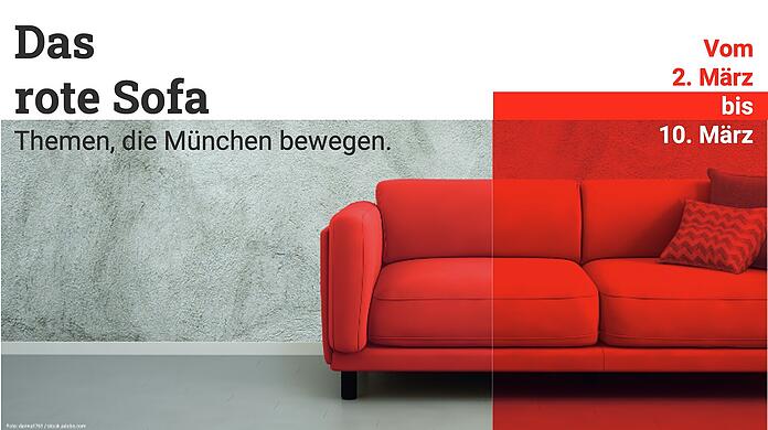 Auf einem roten Sofa werden unsere Gesprächsgäste im Barocksaal des Deutschen Theaters Platz nehmen und mit uns Themen diskutieren, die München bewegen.