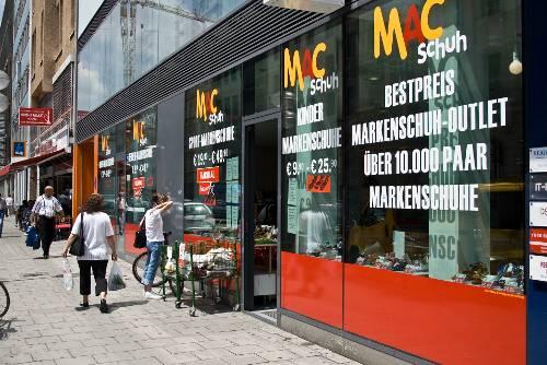 Das Mac Schuh in der Schwanthaler Straße - hier ging's übel zu.
