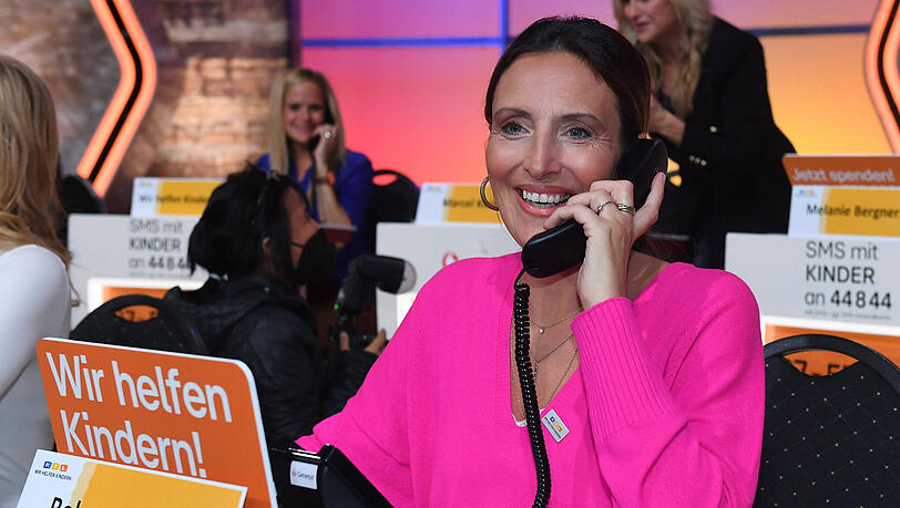 Roberta Bieling beim RTL-Spendenmarathon. Roberta Bieling beim RTL-Spendenmarathon.