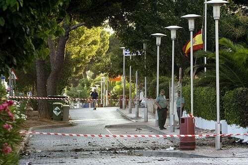 Der abgesperrte Tatort in Palmanova