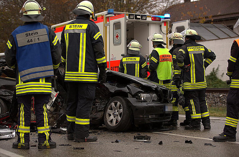 Die Bilder vom Unfall in Traunstein.
