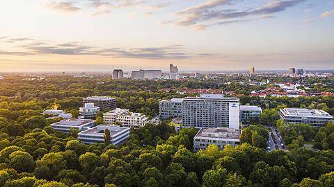 Der Tucherpark in München: Hier wurde der Geldkurier von den Tätern ausgesetzt.