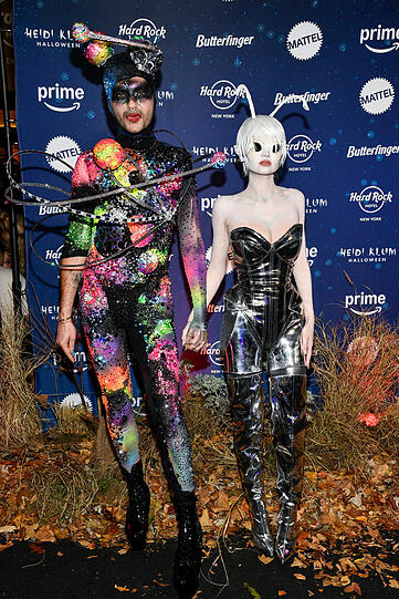 Bill Kaulitz (l) und Leni Olumi Klum.