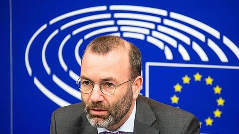Manfred Weber (CSU), CSU-Vize, spricht.