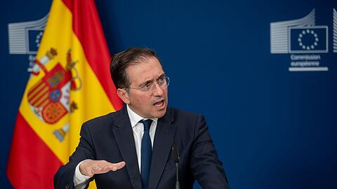 Fordert noch mehr EU-Unterst&uuml;tzung: Spaniens Au&szlig;enminister Jos&eacute; Manuel Albares. (Archivbild)