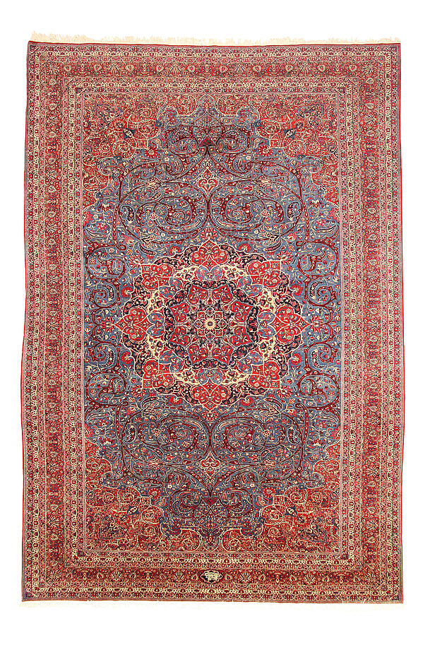 Nain - Zentralpersien, ca. 1890 - Feinste Manufakturarbeit, wahrscheinlich höfische Bestellung, 310 x 430 cm
Preis 180.000 Euro (Bagherpur, Stand 8) Nain - Zentralpersien, ca. 1890 - Feinste Manufakturarbeit, wahrscheinlich höfische Bestellung, 310 x 430 cm
Preis 180.000 Euro (Bagherpur, Stand 8)