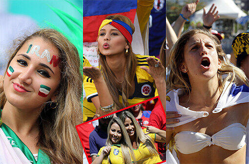 Ob im Stadion in Brasilien oder beim Public Viewing daheim: Die heißesten Fans der WM. Die Bilder!