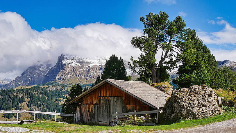 Bei der Mahlknechthütte auf der Seiser Alm in Südtirol: ein gefährdetes Idyll? Bei der Mahlknechthütte auf der Seiser Alm in Südtirol: ein gefährdetes Idyll?
