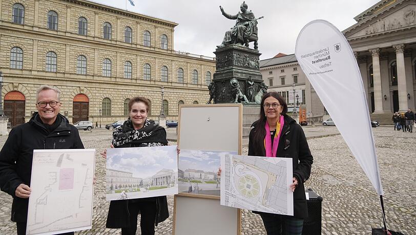 Alle sind zufrieden: Denkmalschützer Mathias Pfeil, Baureferentin Jeanne-Marie Ehbauer und Stadtbaurätin Elisabeth Merk