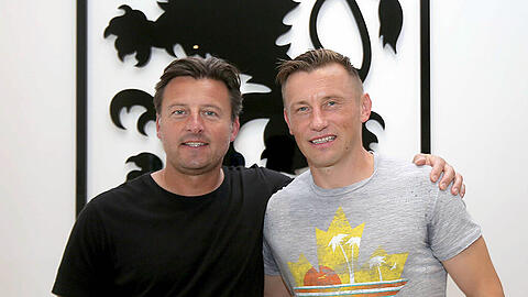 Der Trainer und sein Star: Kosta Runjaic und Ivica Olic.