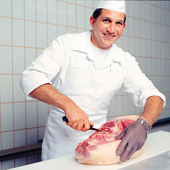 Der Zuschnitt kommt vom Metzgermeister.